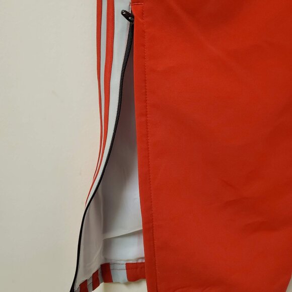 Adidas Scarlet Red Grey Stripes Track Pants Soccer Football Firebird - Picture 11 of 16